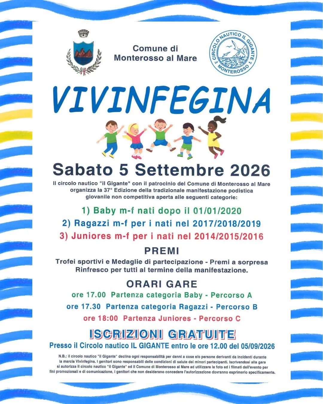 Locandina 37ª Vivinfegina 2026 a Monterosso al Mare (La Spezia)
