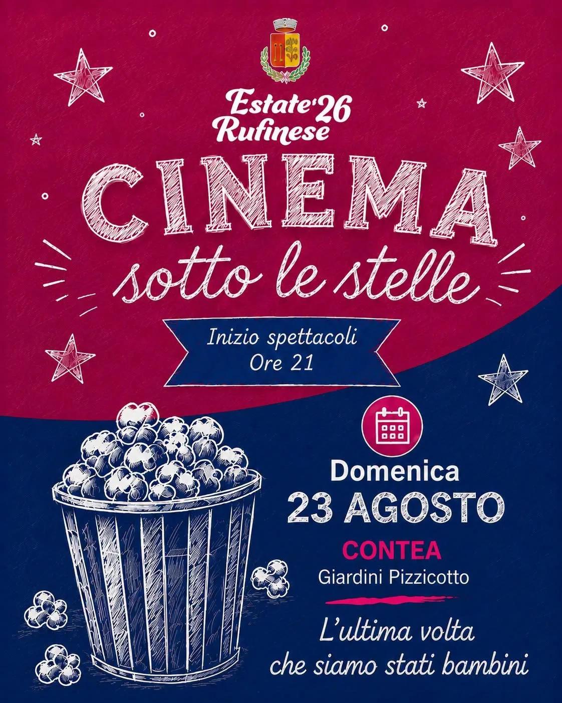 Locandina Estate '26 Rufinese Cinema sotto le stelle 2026 a Rufina (Firenze)
