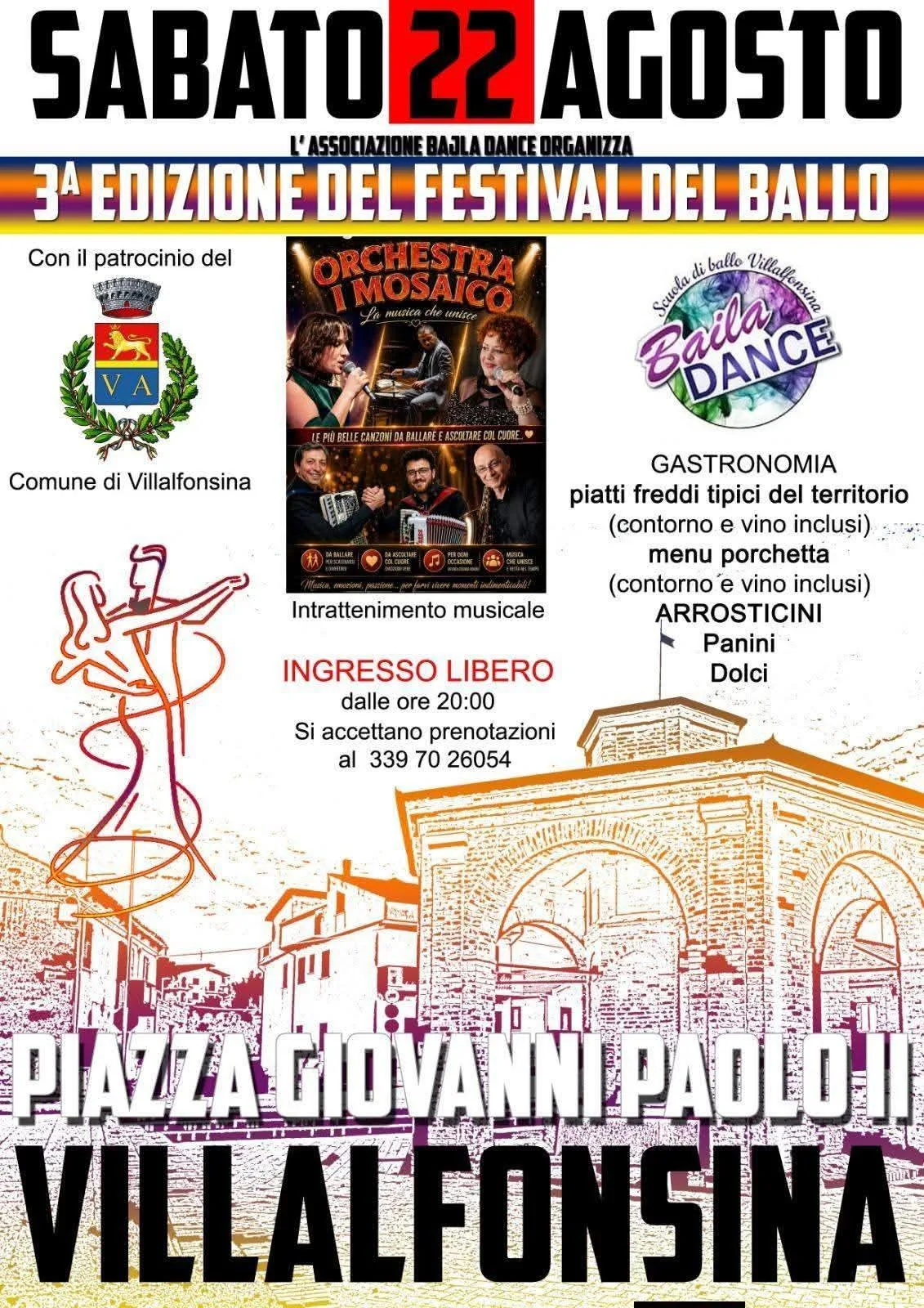Locandina 3ª Edizione del Festival del Ballo 2026 a Villalfonsina (Chieti)