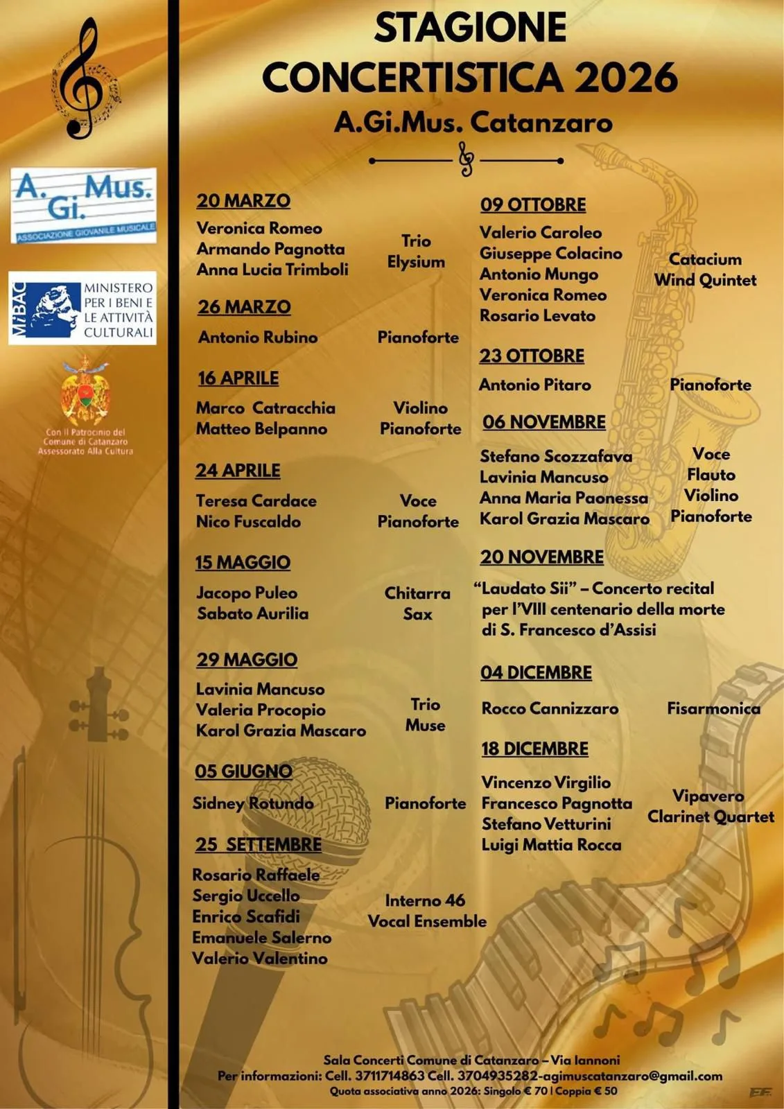 Catacium Wind Quintet - Stagione 2026