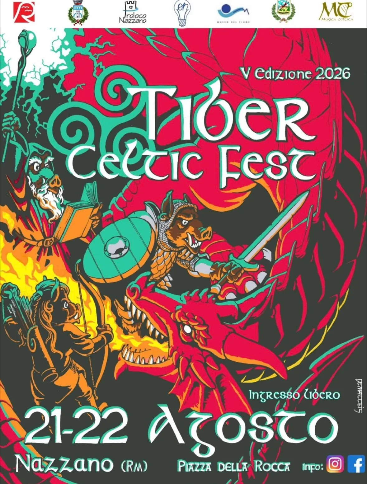 Locandina V Edizione Tiber Celtic Fest 2026 a Nazzano (Roma)