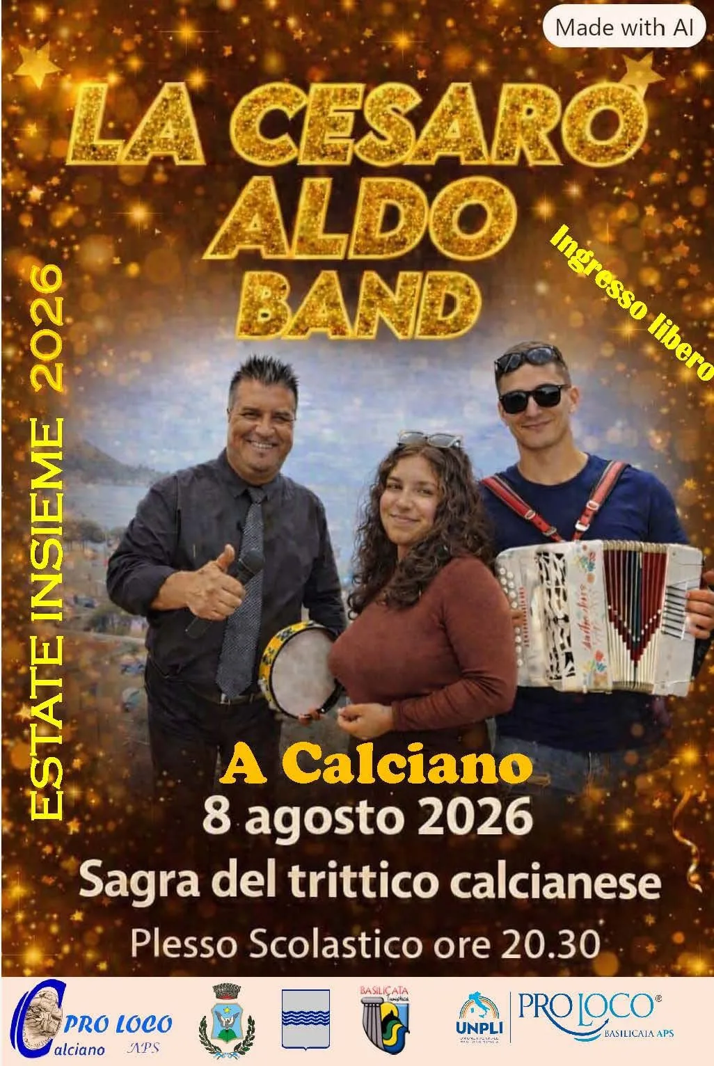 Locandina Sagra del trittico calcianese 2026 a Calciano (Matera)