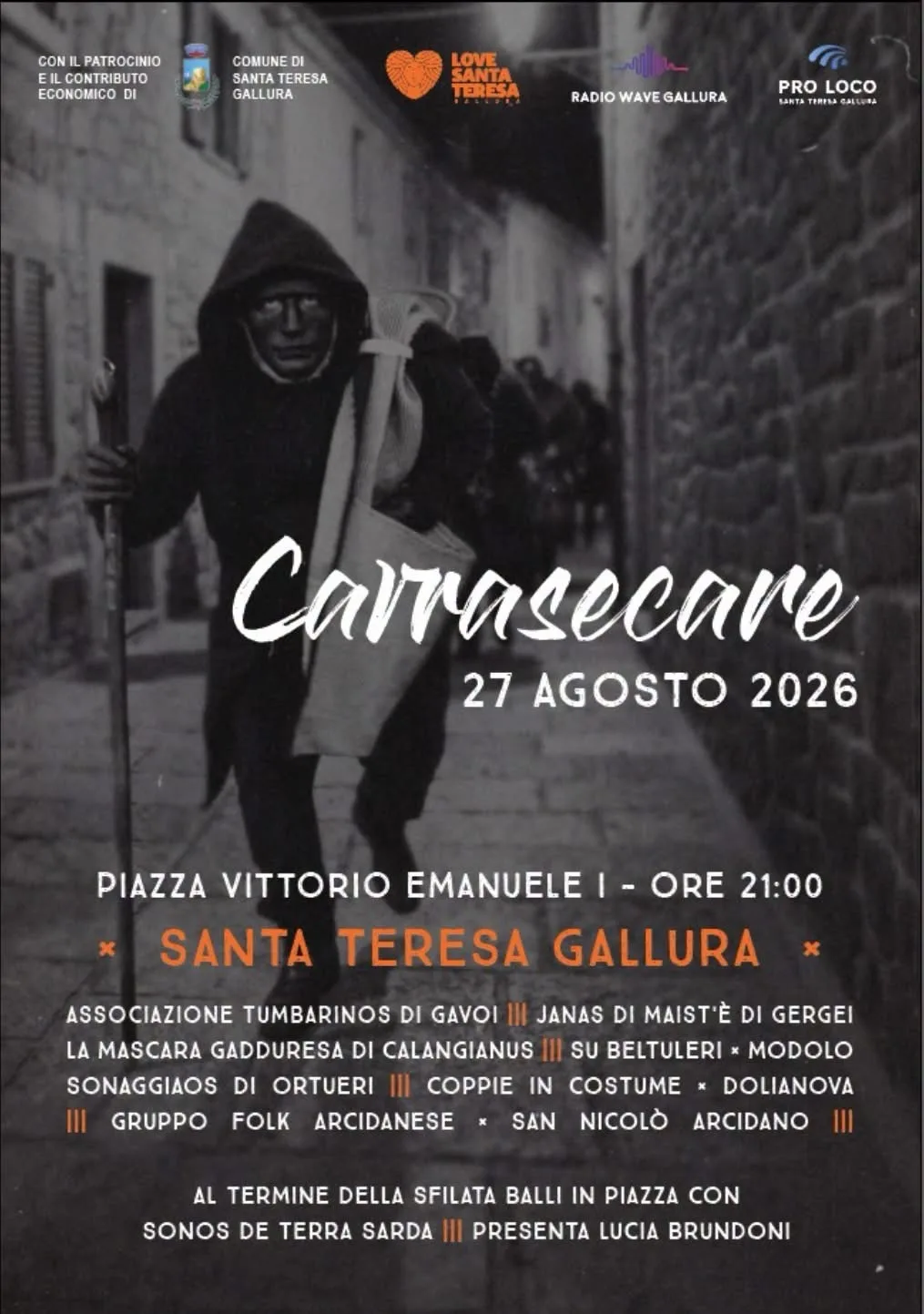 Locandina Carrasecare 2026 a Santa Teresa Gallura a Santa Teresa Gallura (Sassari)
