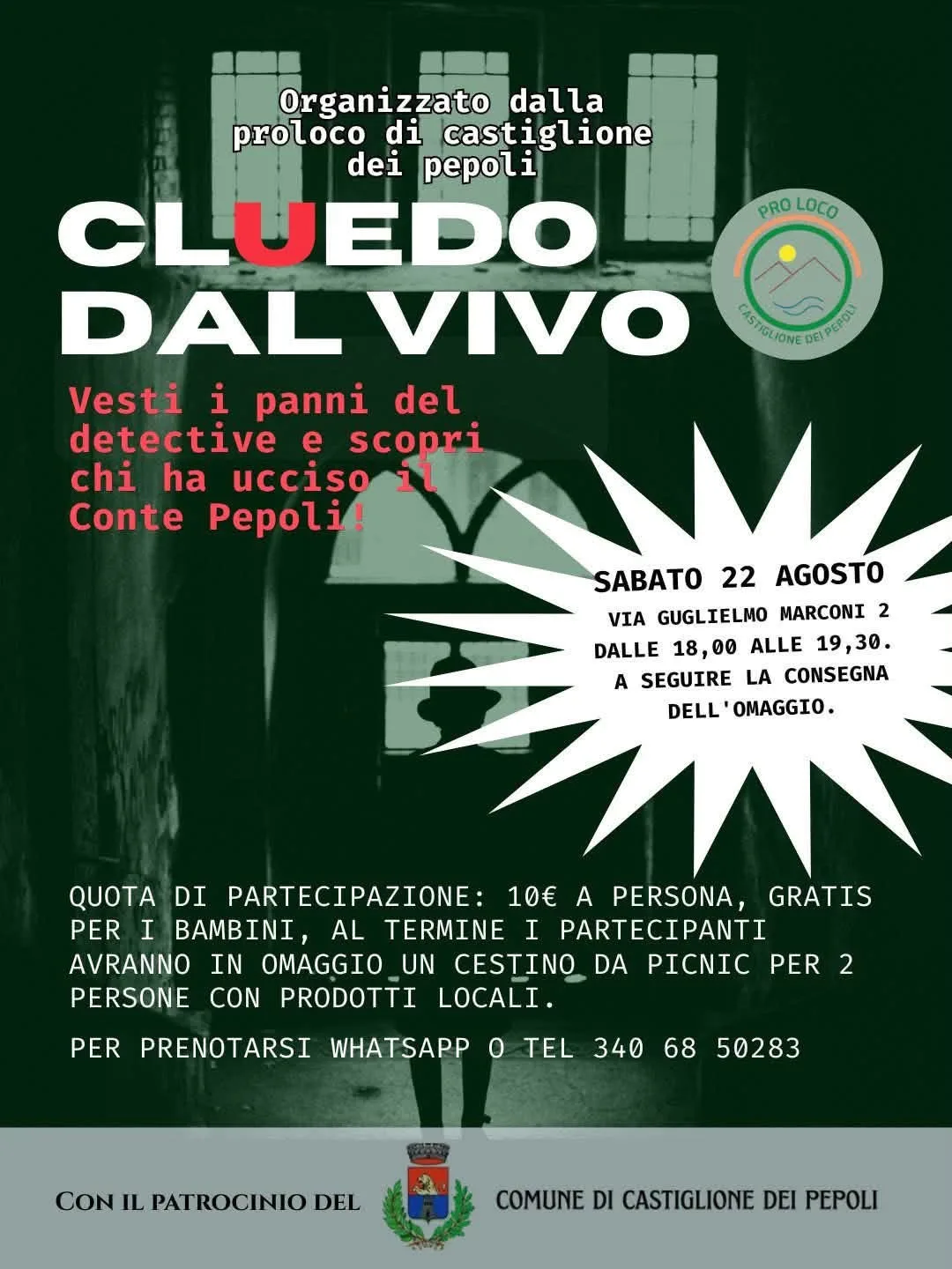 Locandina Cluedo dal Vivo 2026 a Castiglione dei Pepoli a Castiglione dei Pepoli (Bologna)