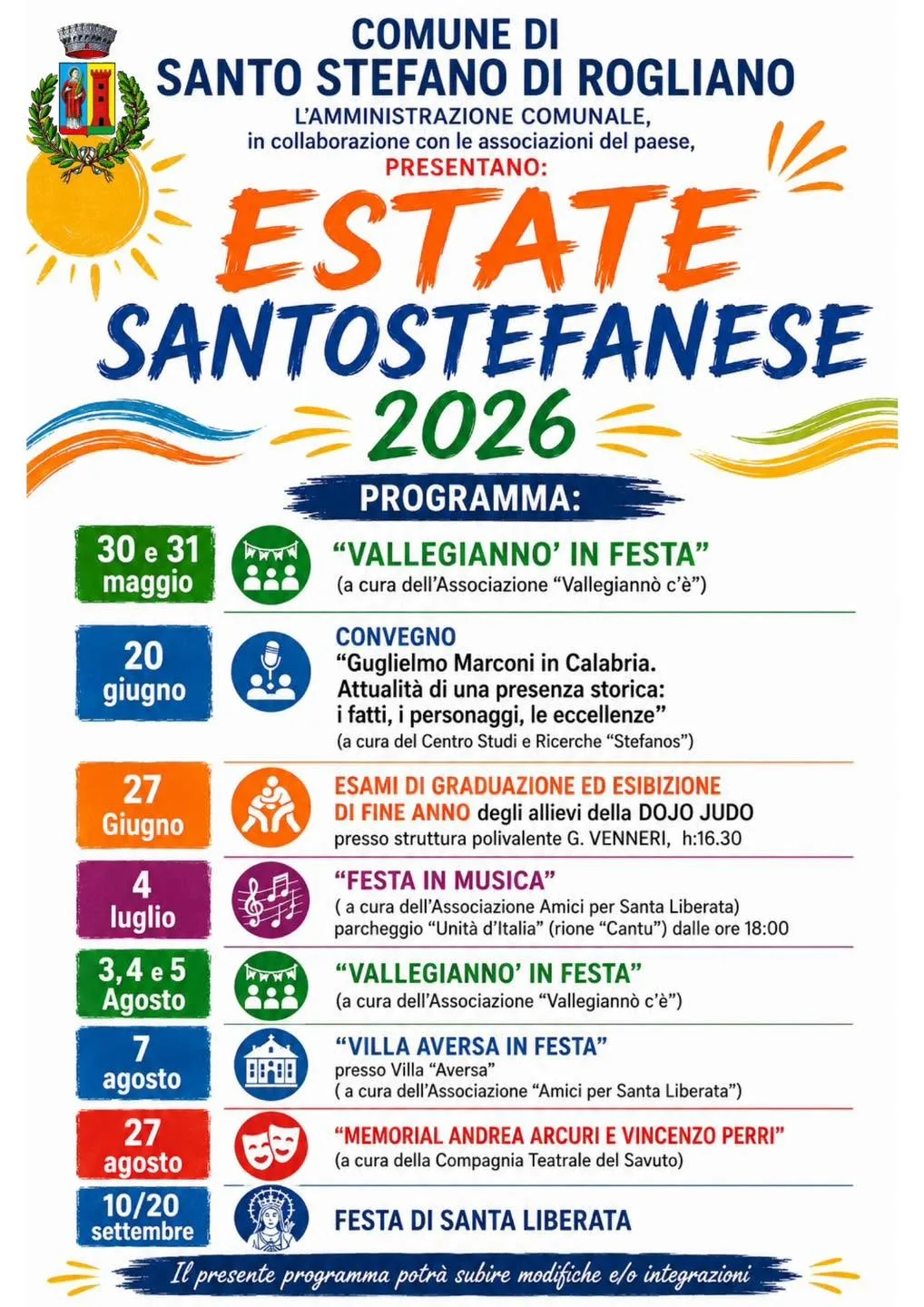 Locandina Vallegiannò in Festa (3–5 agosto) — Estate 2026 a Santo Stefano di Rogliano (Cosenza)