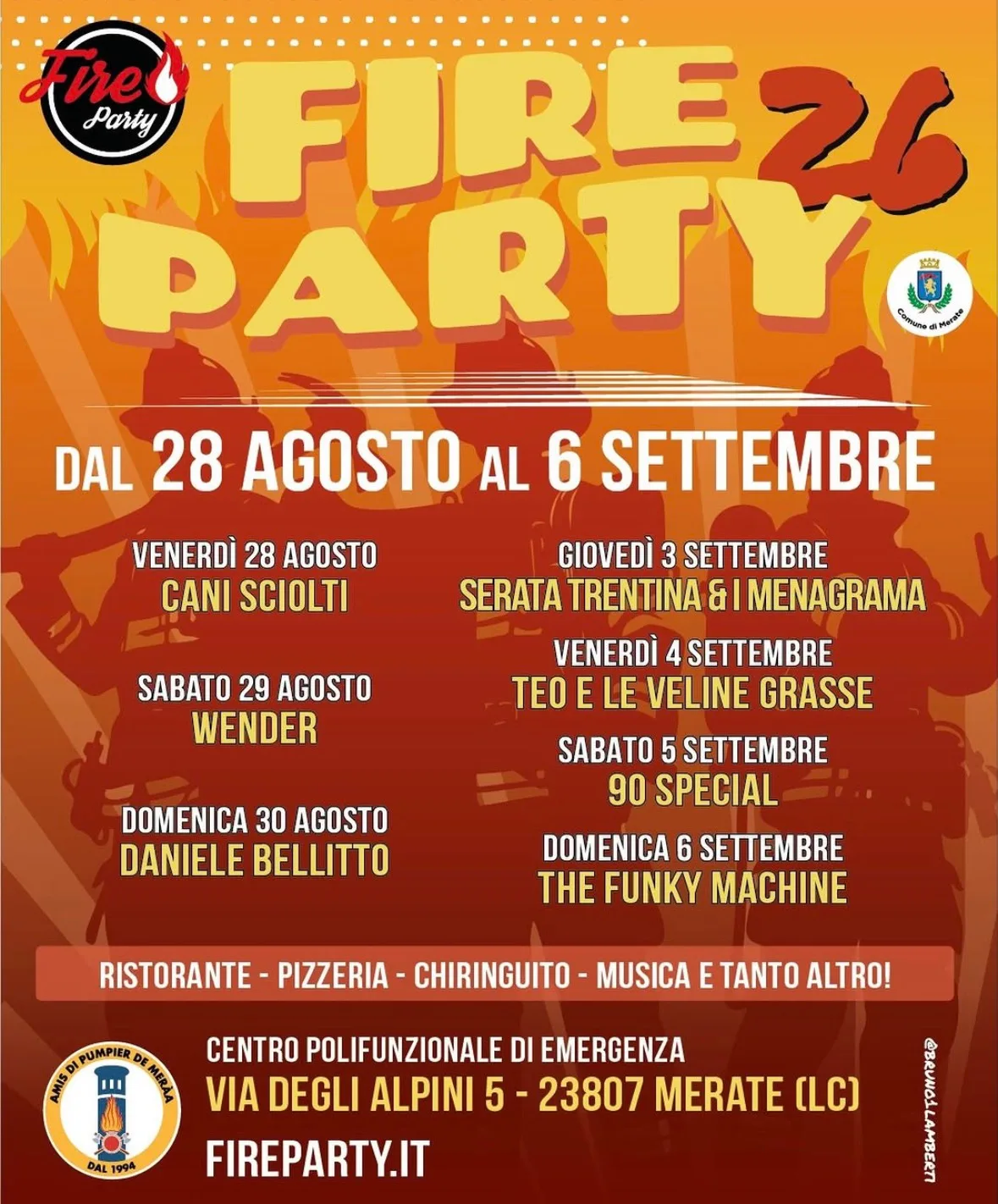 Locandina calendario eventi estate 2026 a Merate (Lecco)