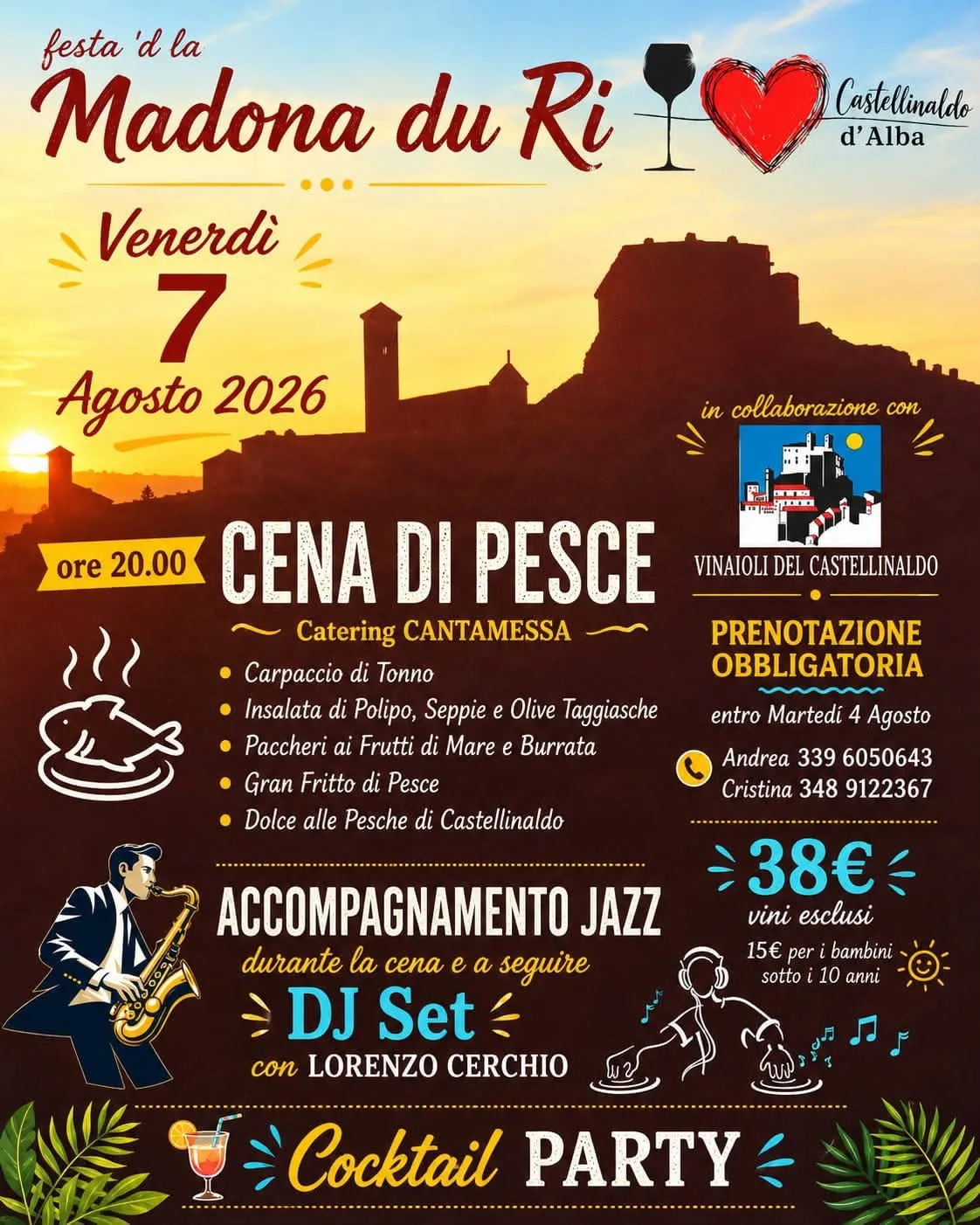 Locandina Cocktail Party 2026 a Castellinaldo d'Alba (Cuneo)