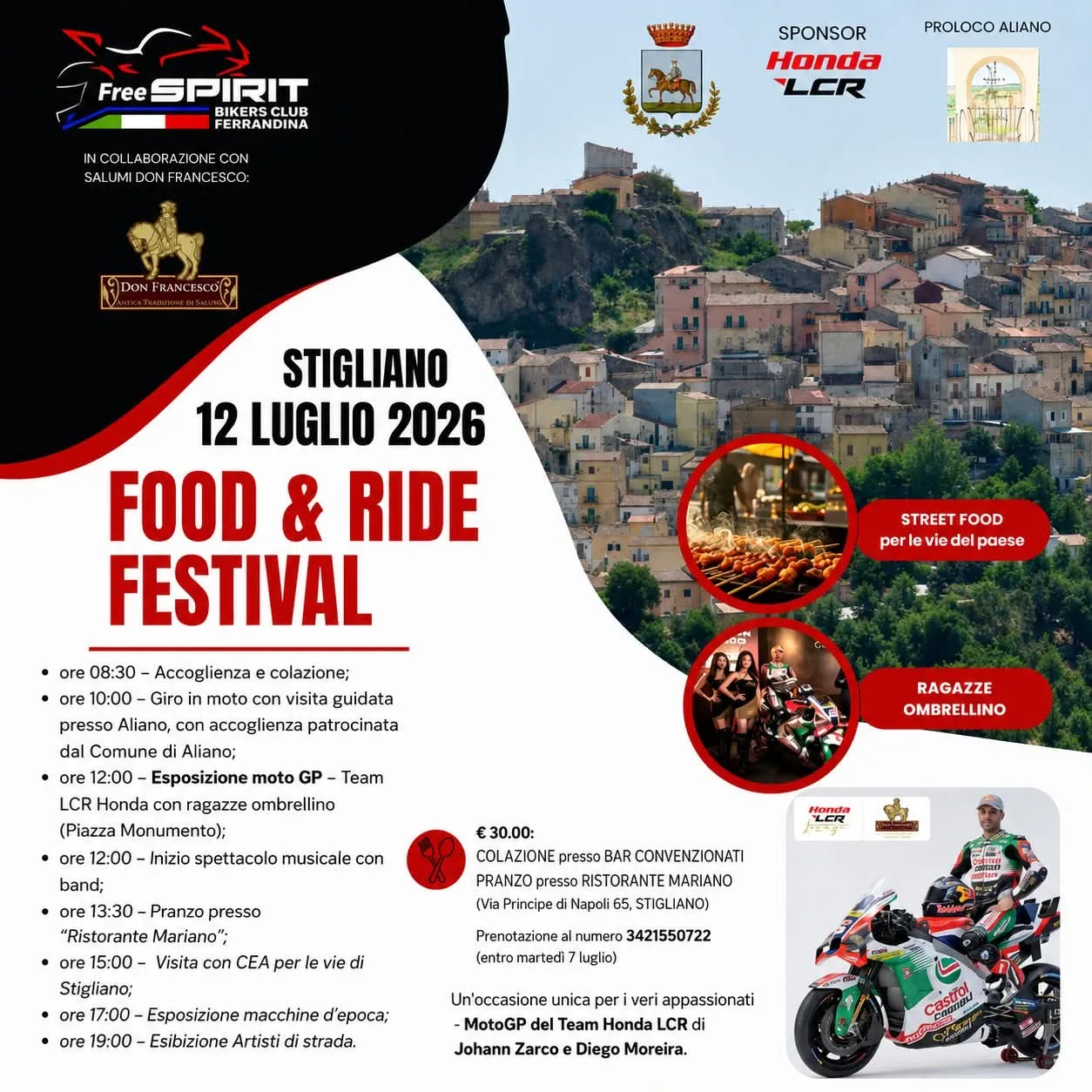 Locandina Food & Ride Festival 2026 a Stigliano (Matera)
