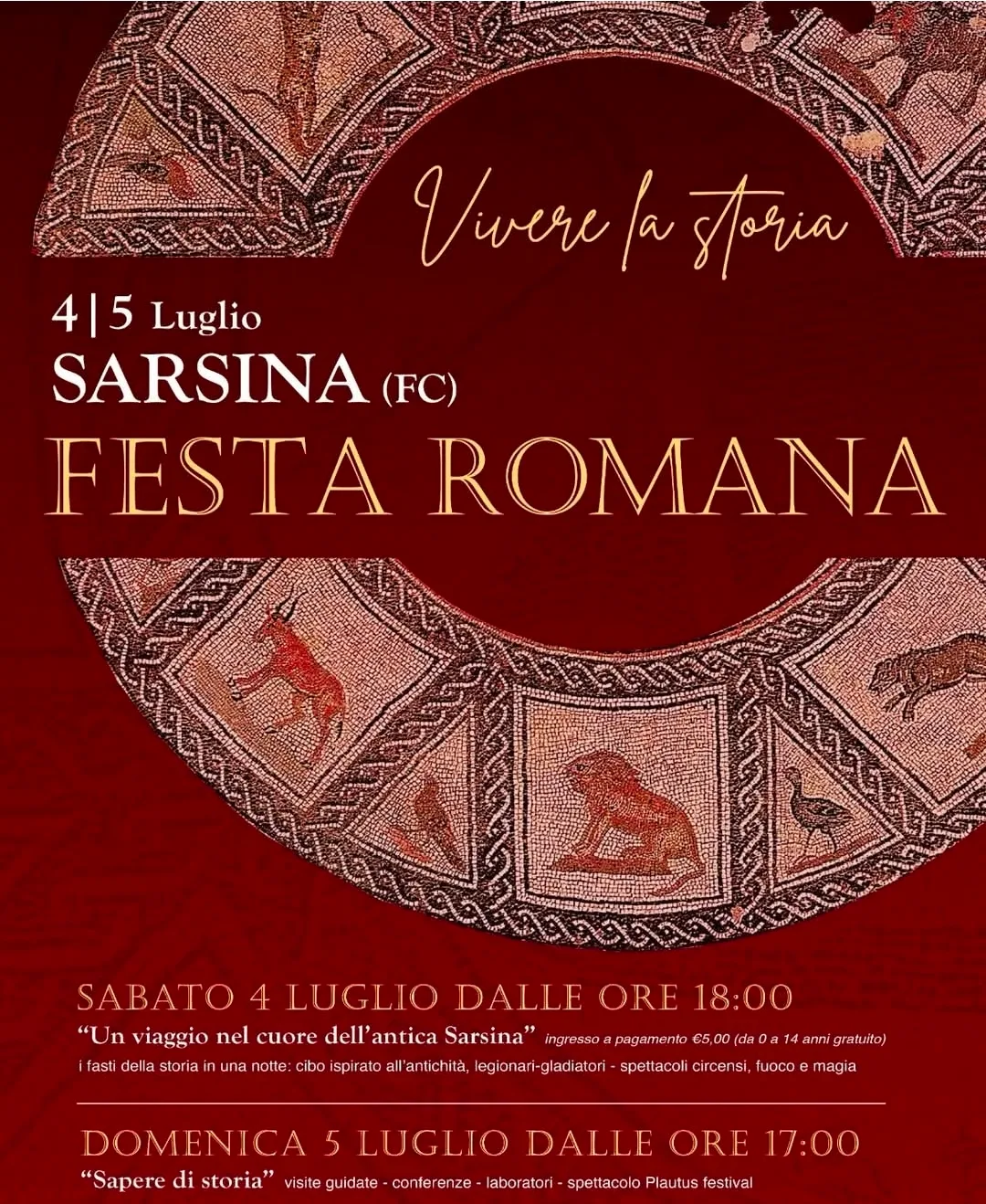 Locandina Festa Romana 2026 a Sarsina (Forlì-cesena)