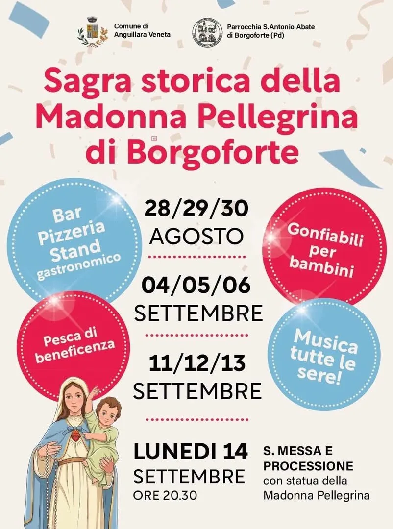 Locandina calendario eventi estate 2026 a Anguillara Veneta (Padova)