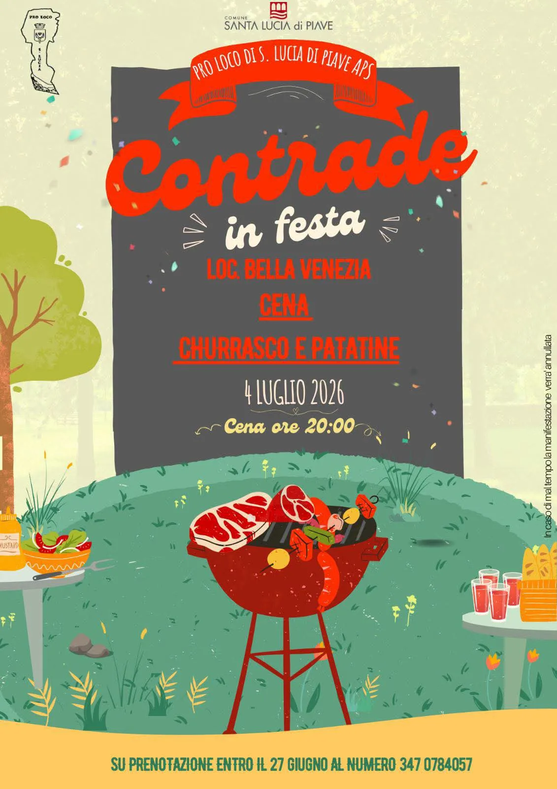 Locandina Contrade in festa 2026 a Santa Lucia di Piave (Treviso)