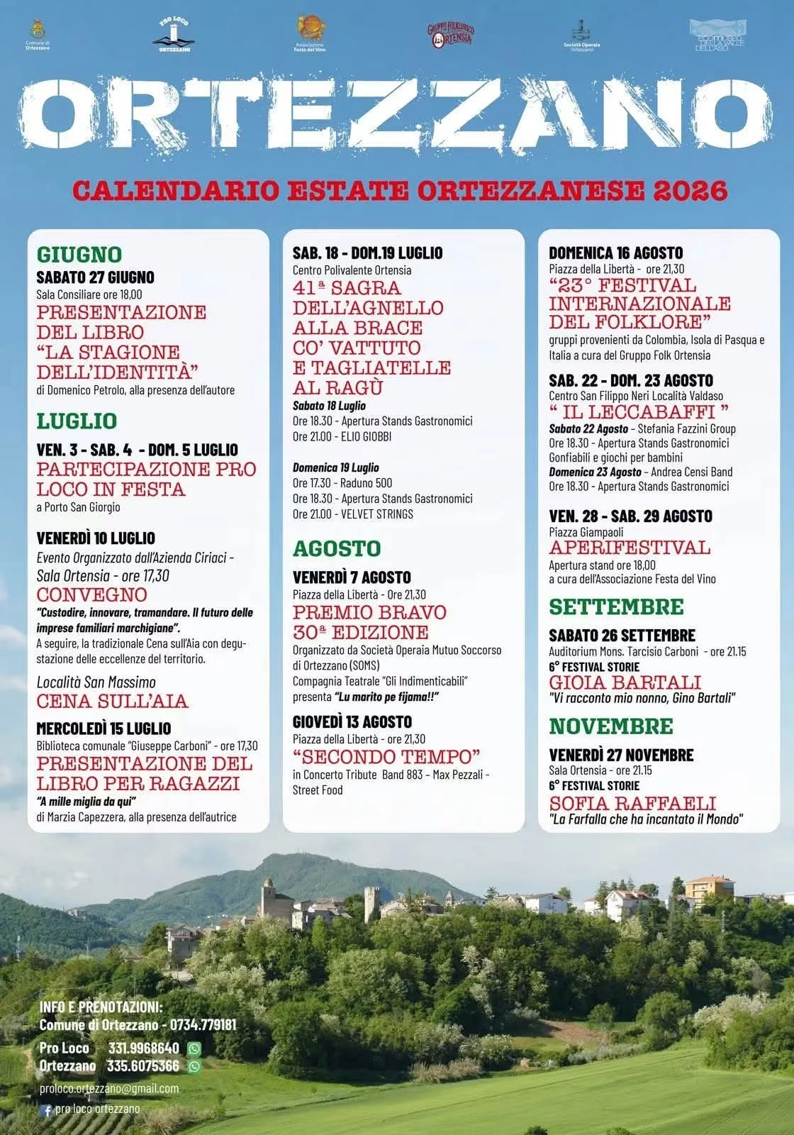 Locandina Festival Storie — Gioia Bartali 2026 a Ortezzano (Fermo)