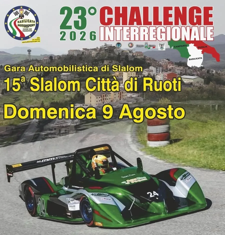 Locandina 15ª Slalom Città di Ruoti 2026 a Ruoti (Potenza)