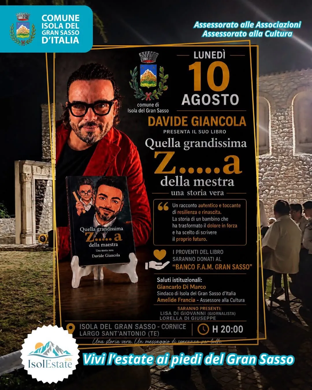 Locandina Davide Giancola presenta Quella grandissima Z.....a 2026 a Isola del Gran Sasso d'Italia (Teramo)