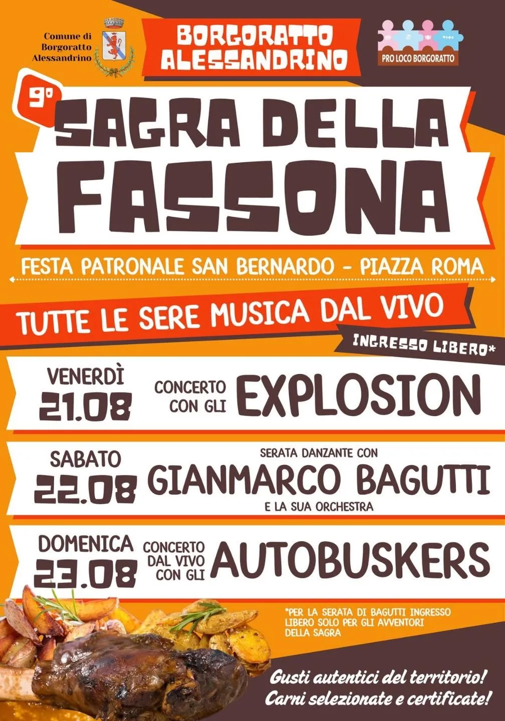 Locandina 9ª Sagra della Fassona 2026 a Borgoratto Alessandrino (Alessandria)