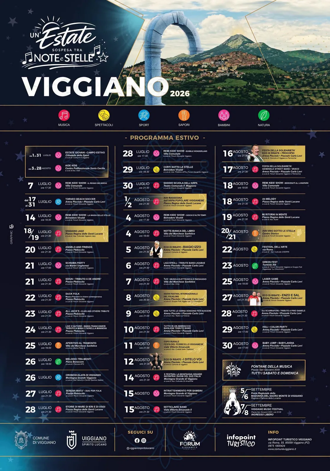 Locandina Viggiano Music Festival 2026 a Viggiano (Potenza)