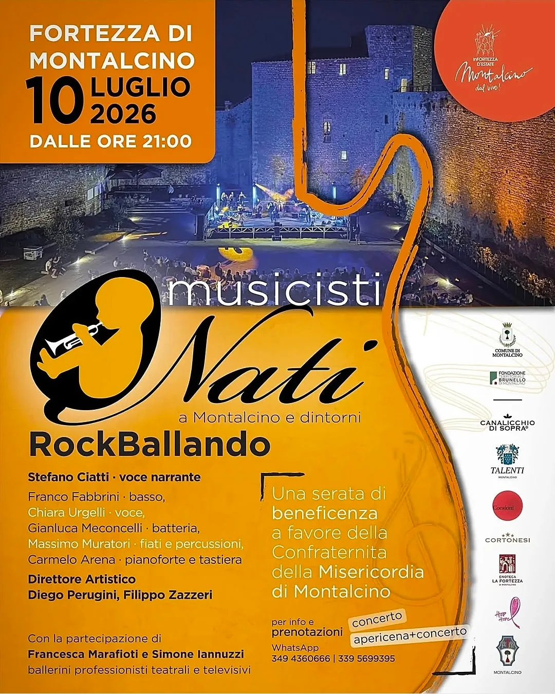 Locandina Fortezza di Montalcino 10 Luglio 2026 a Montalcino (Siena)