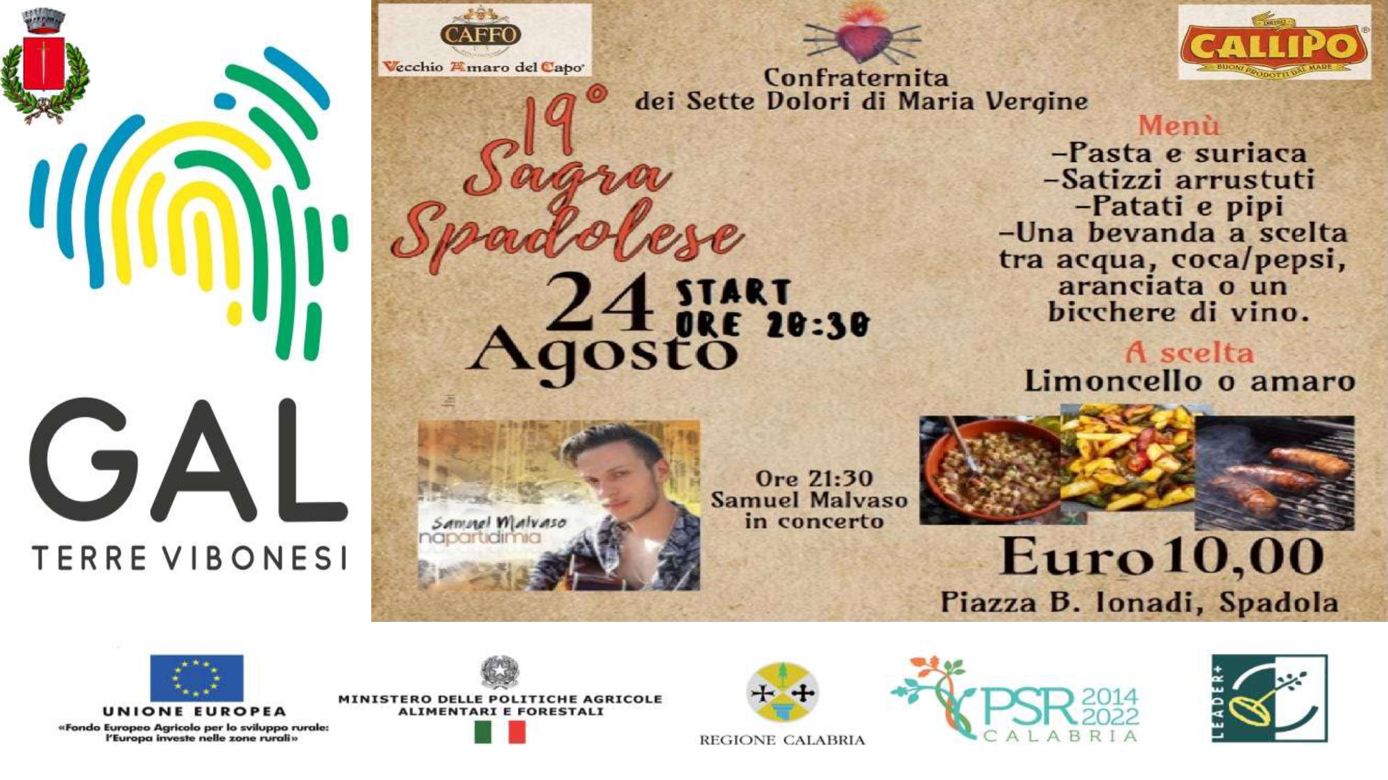 Locandina 21ª Sagra Spadolese 2026 a Spadola (Vibo Valentia)