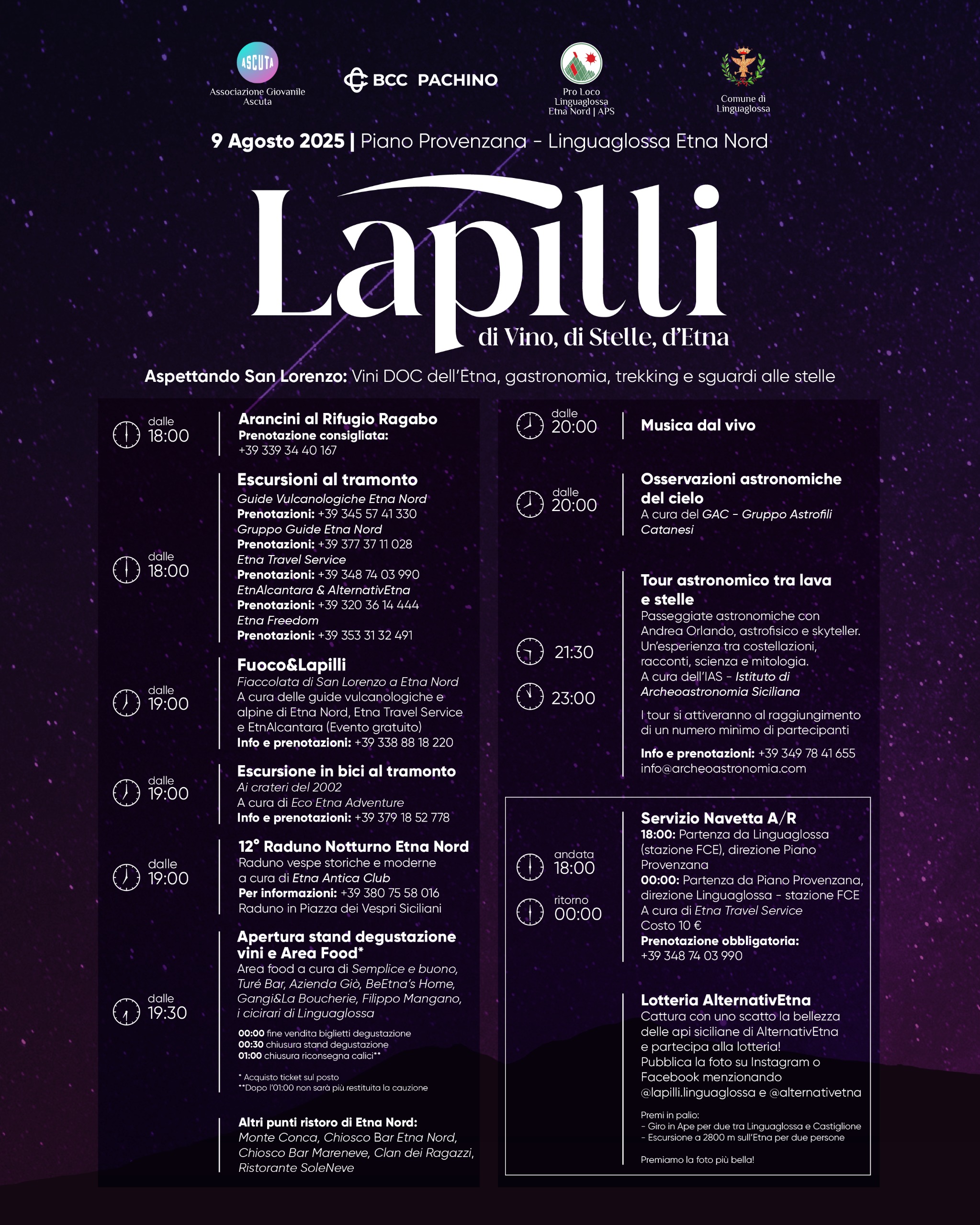 🌋 Lapilli 2025 – di Vino, di Stelle, d’Etna