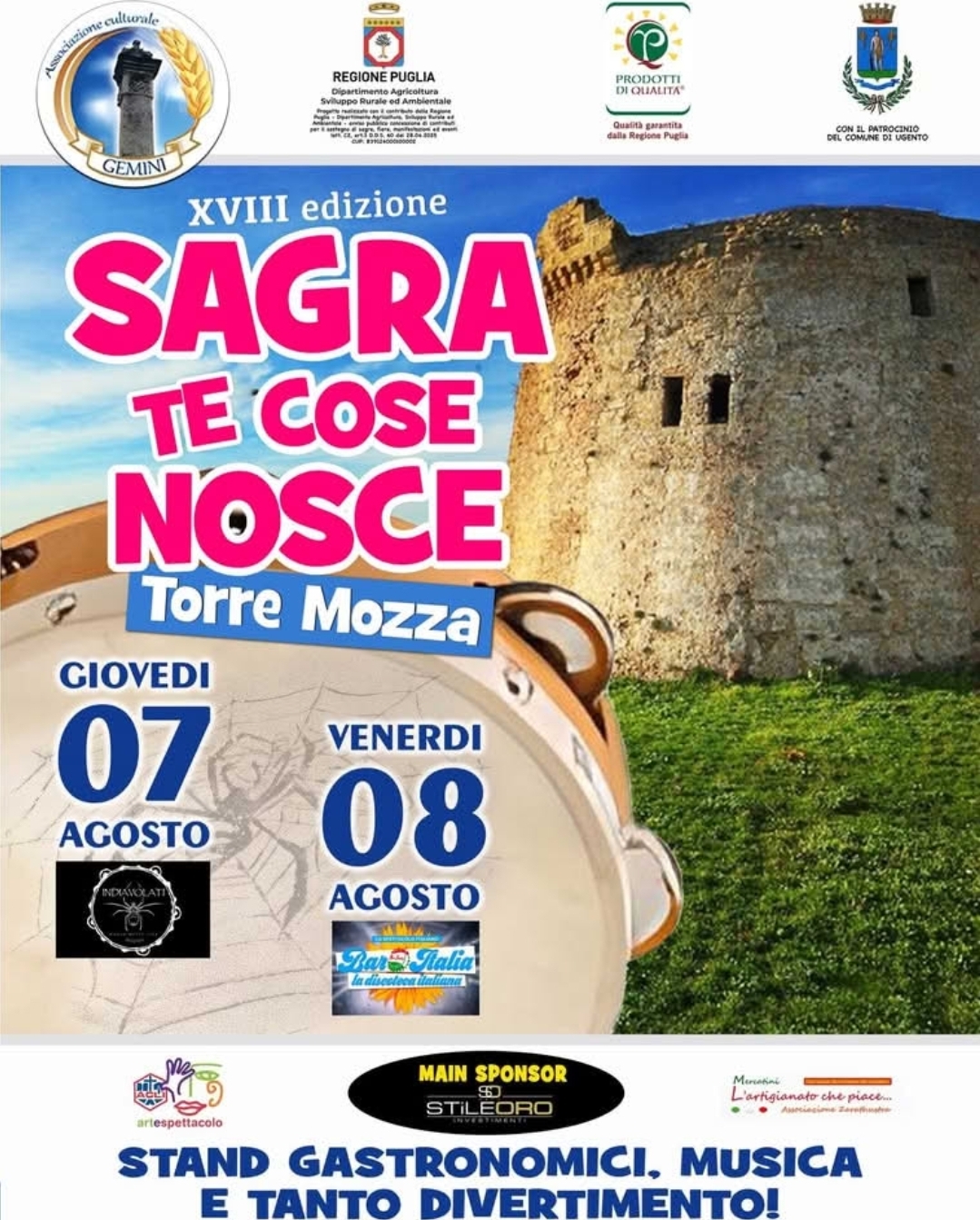 28° Edizione - Sagra te Cose Nosce 2025 – Due serate di sapori, tradizioni e musica sul mare