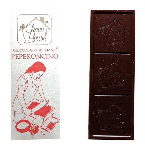 Cioccolato Siciliano Fondente al Peperoncino 50g