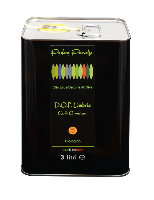 Lattina Olio Extravergine d'Oliva Biologico DOP Umbria Colli Orvietani 2023 - 3 l