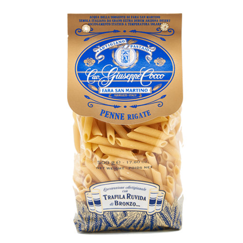 Penne rigate n.42 di Semola lavorate con trafila ruvida di bronzo