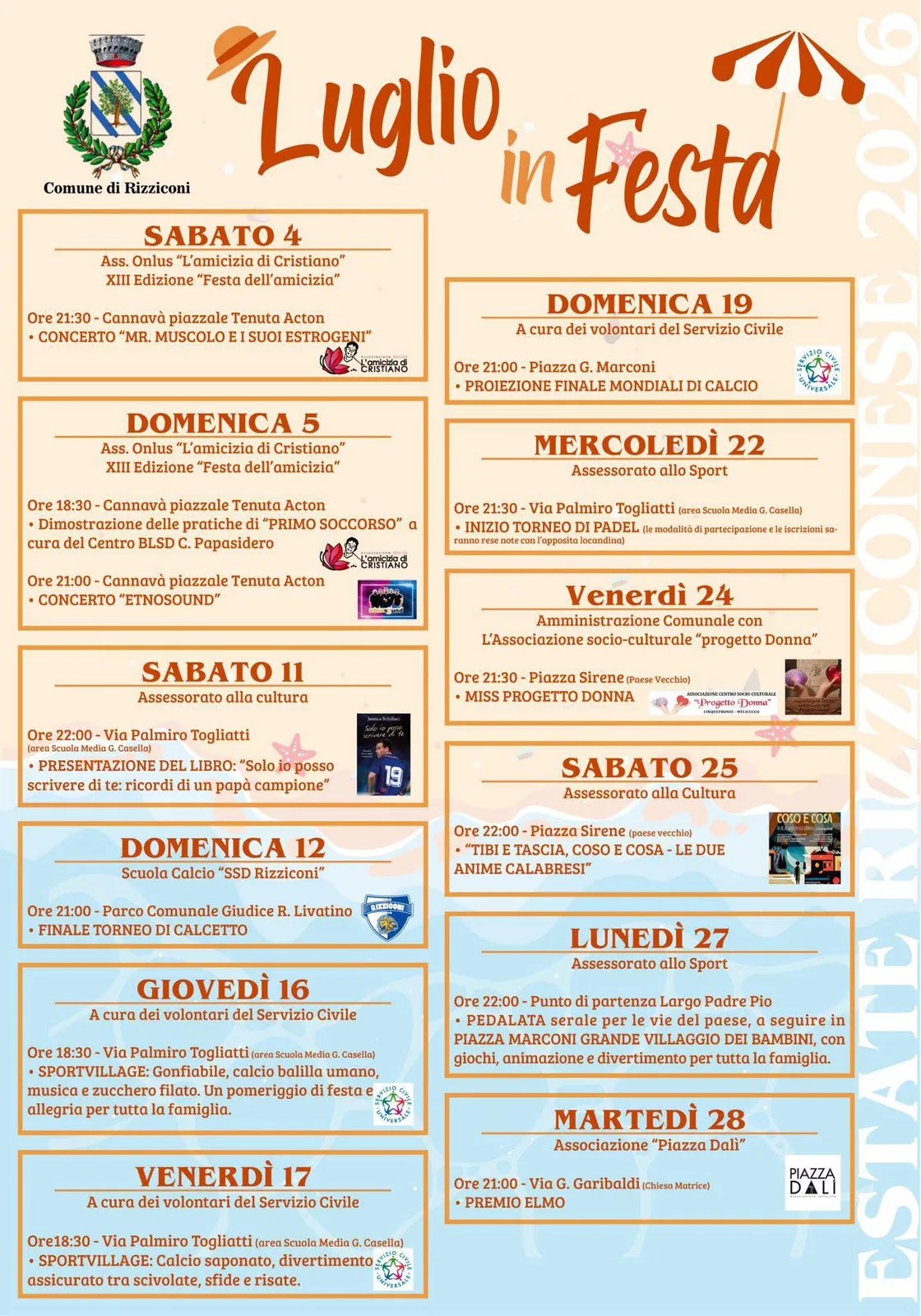 Locandina Sportvillage famiglia — Gonfiabili e giochi 2026 a Rizziconi (Reggio calabria)