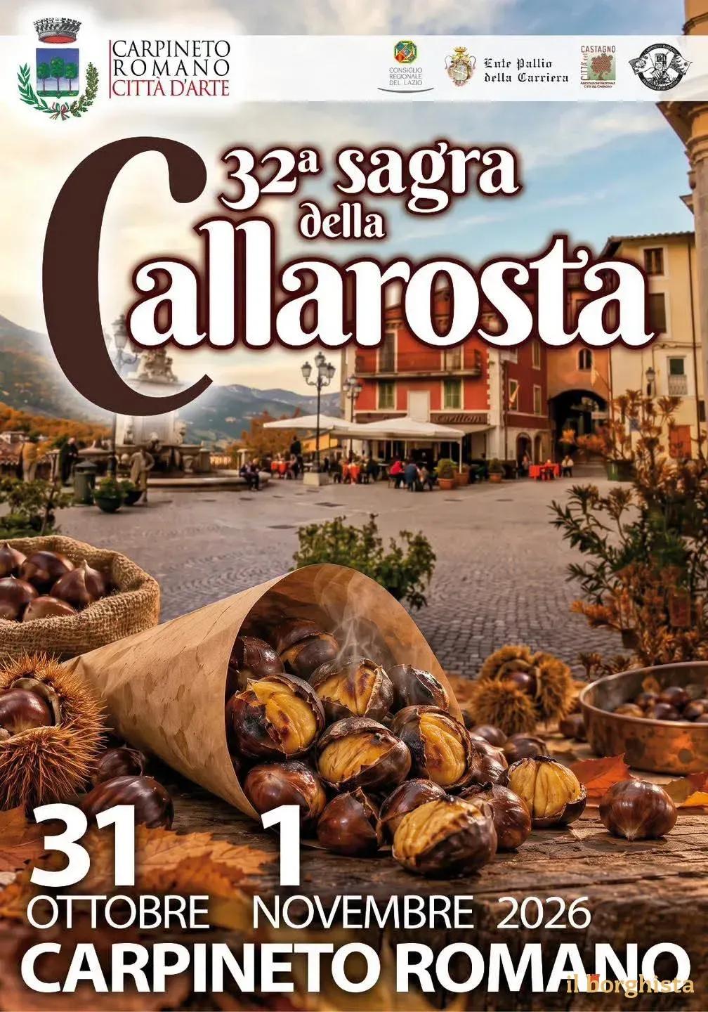 Locandina 32ª Sagra della Callarosta 2026 a Carpineto Romano (Roma)