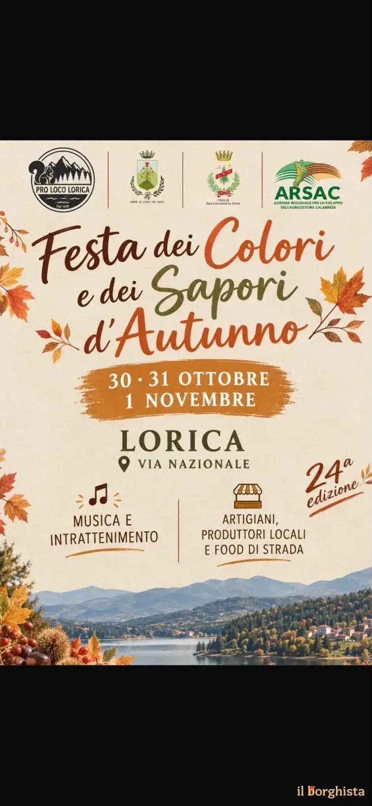 Locandina 24ª Festa dei Colori e dei Sapori d'Autunno 2026 a San Giovanni in Fiore (Cosenza)
