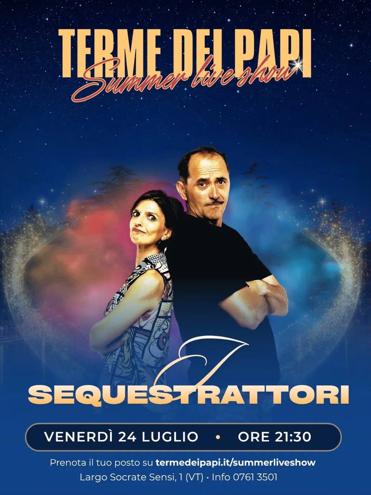 Locandina Terme del Papi Summer Live Show 2026 a Viterbo (Viterbo)