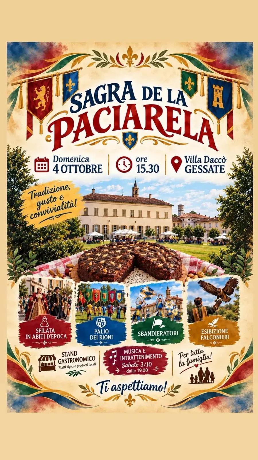 Locandina Sagra de la Paciarela 2026 a Gessate (Milano)