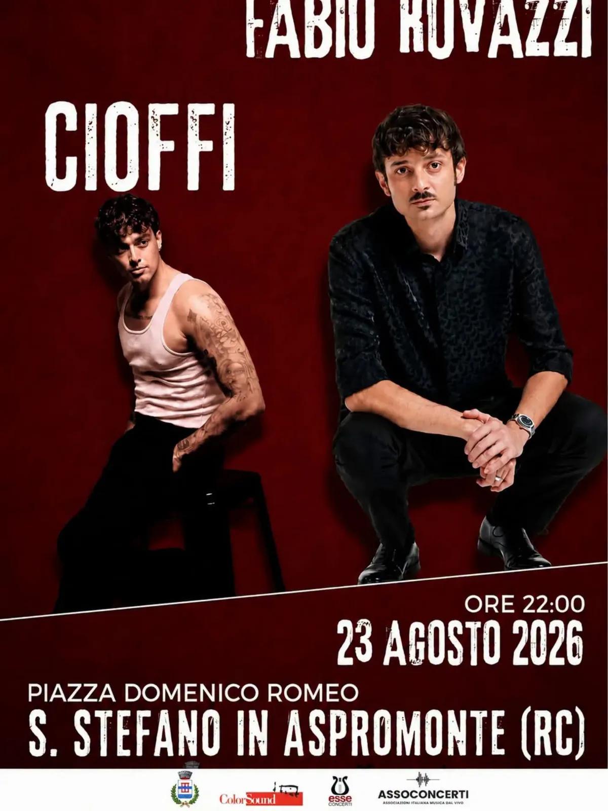 Locandina Concerto di Cioffi e Fabio Ruvazzi 2026 a Santo Stefano in Aspromonte (Reggio Calabria)