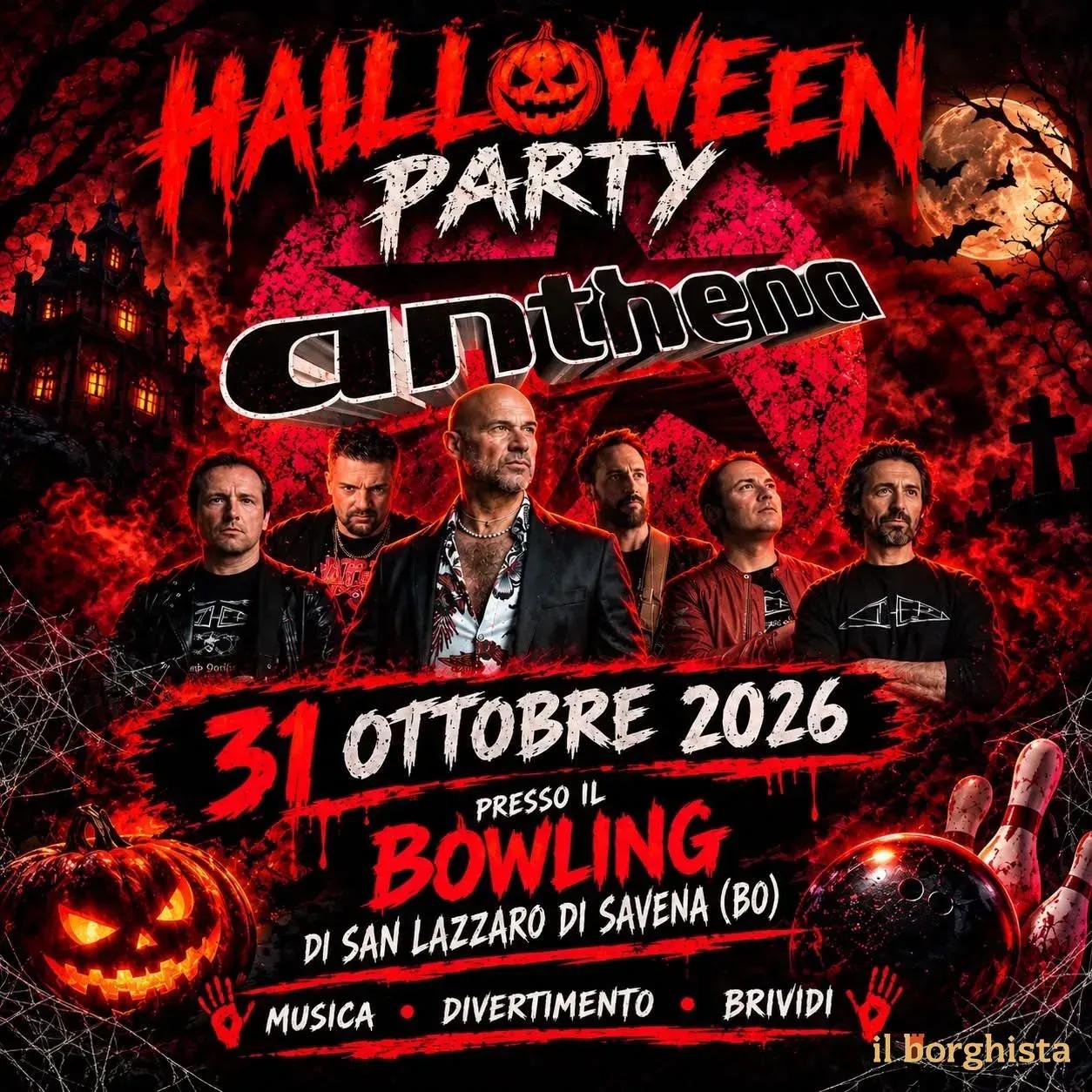 Locandina Hallowen Party Anthena 2026 a San Lazzaro di Savena (Bologna)