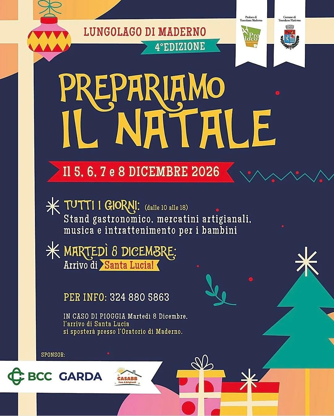 Locandina Prepariamo il Natale 2026 — 4ª Edizione a Toscolano Maderno (Brescia)