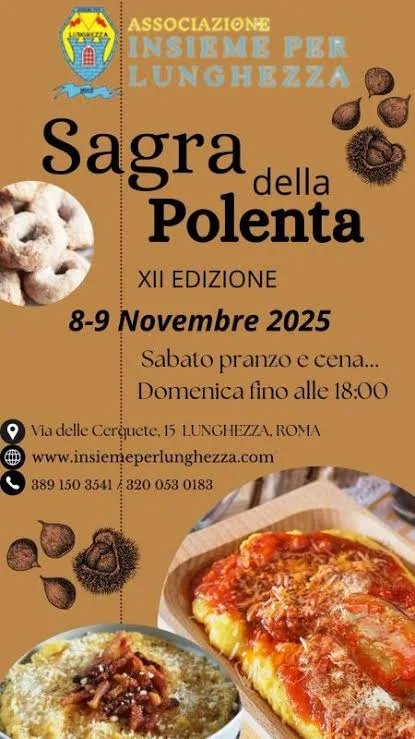 Locandina 12ª Sagra della Polenta 2025 a Roma (Roma)