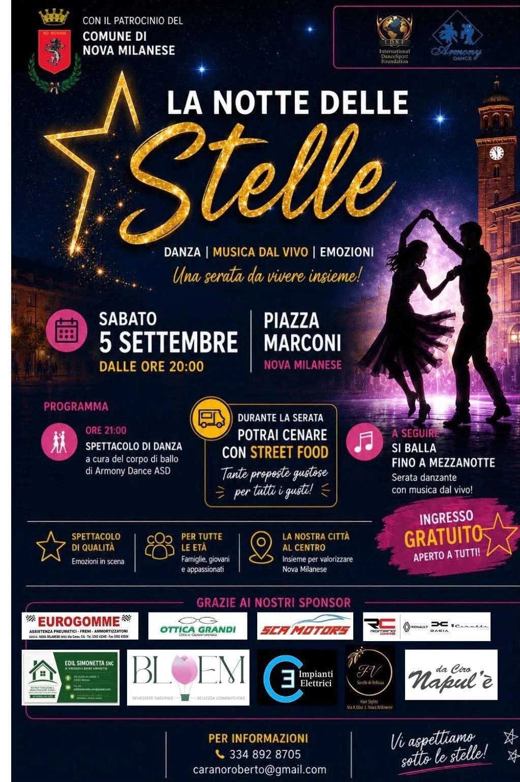 Locandina La Notte delle Stelle 2026 a Nova Milanese (Monza e della Brianza)