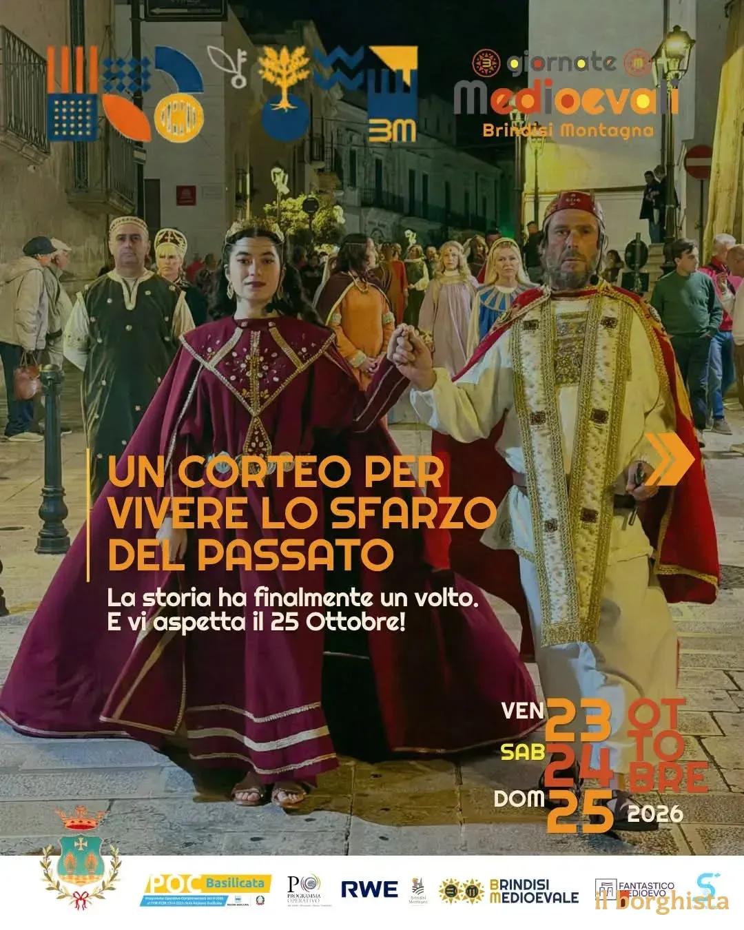 Locandina Giornate Medioevali Brindisi Montagna 2026 a Brindisi Montagna (Potenza)