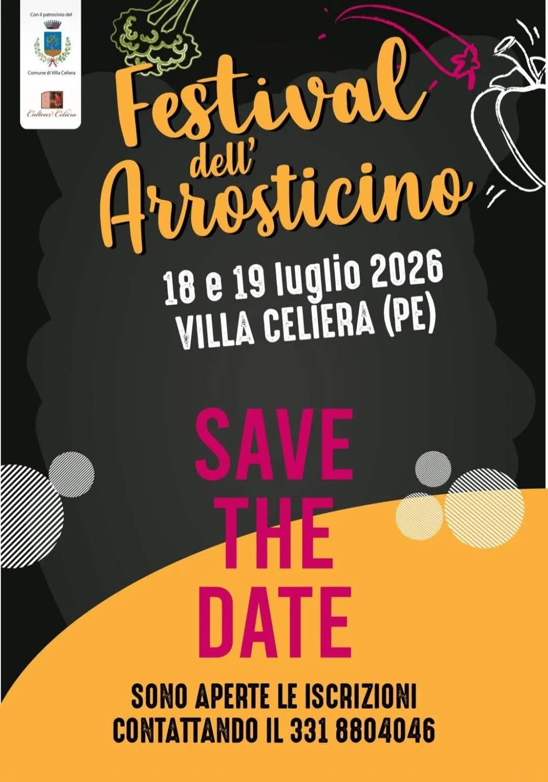 Locandina Festival dell'Arrosticino 2026 a Villa Celiera (Pescara)