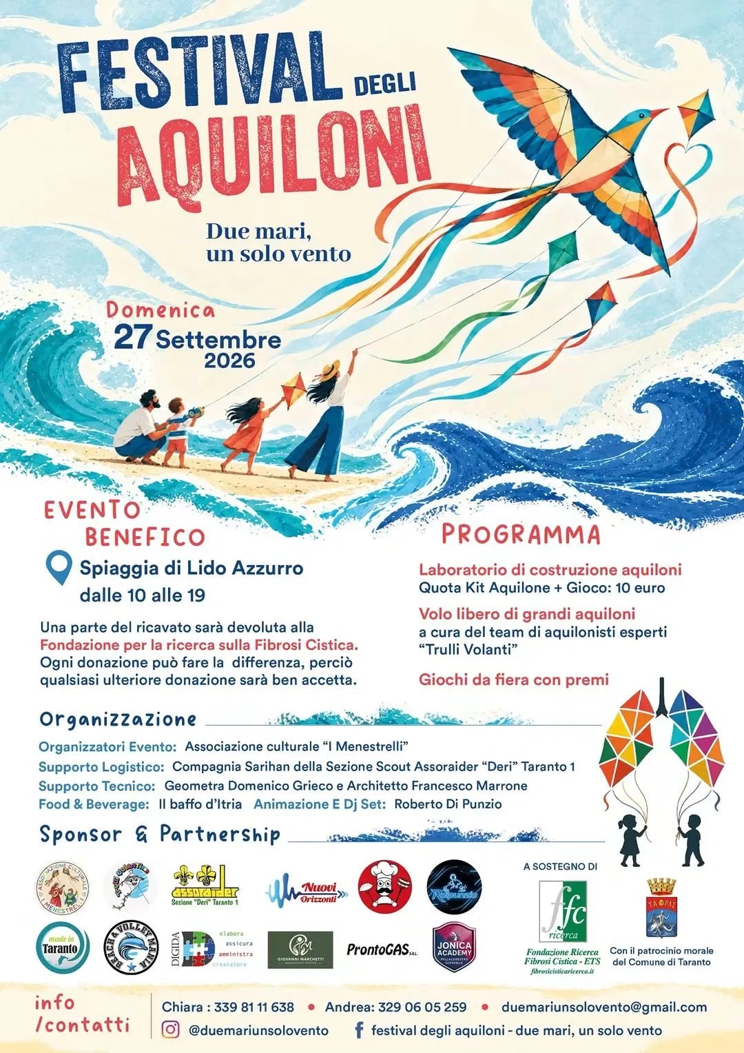 Locandina Festival degli Aquiloni 2026 a Taranto (Taranto)