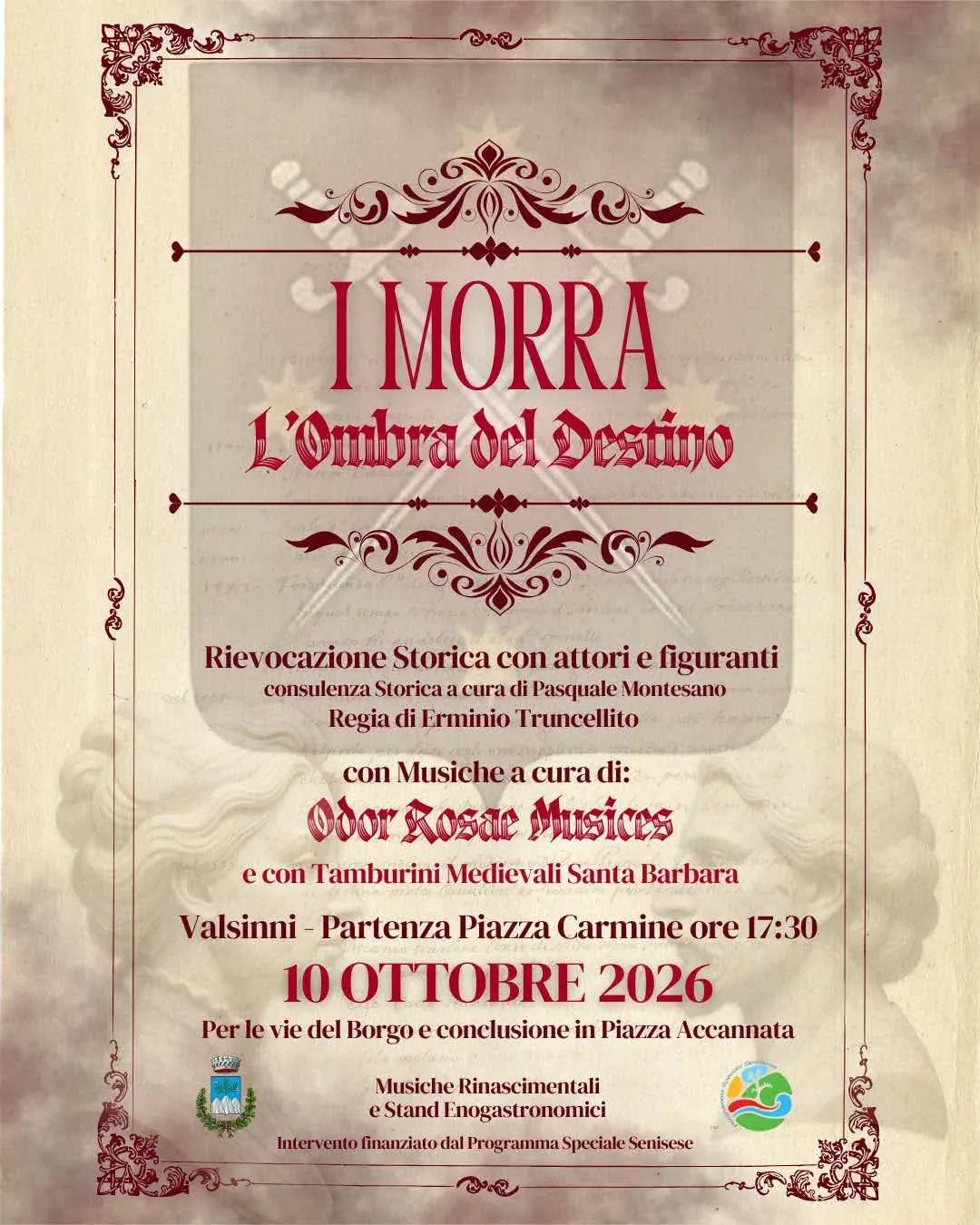 Locandina I Morra - L'Ombra del Destino 2026 a Valsinni (Matera)