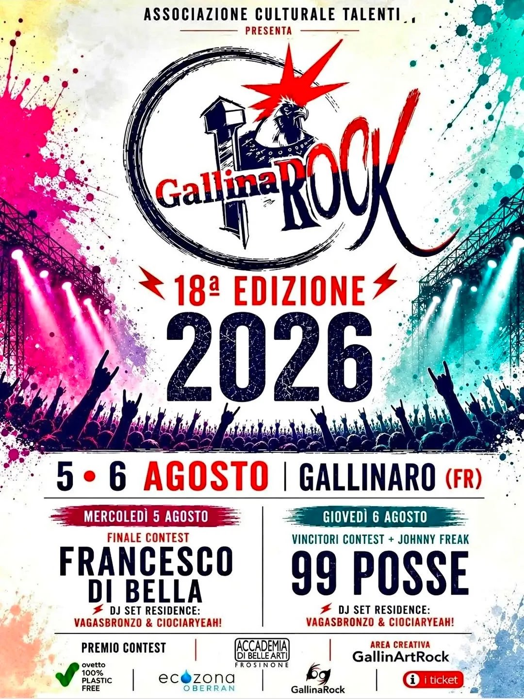 Locandina GallinaRock — 18ª Edizione 2026 a Gallinaro (Frosinone)