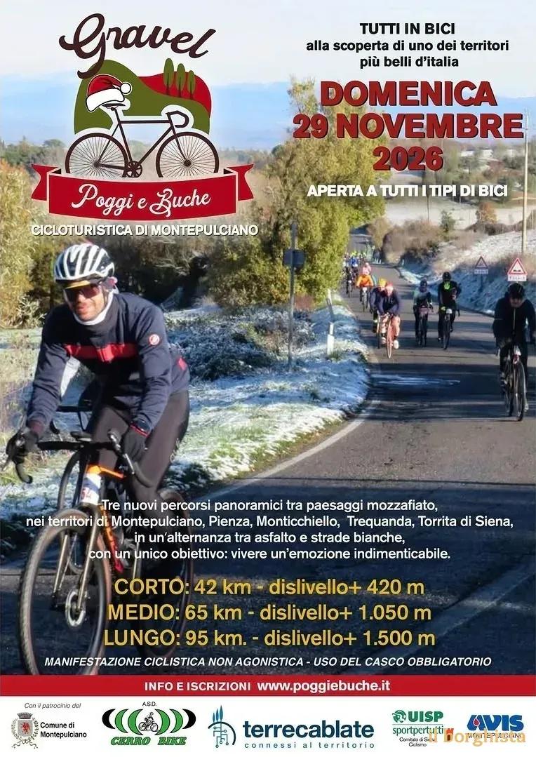 Locandina Gravel Poggi e Buche 2026 a Montepulciano (Siena)