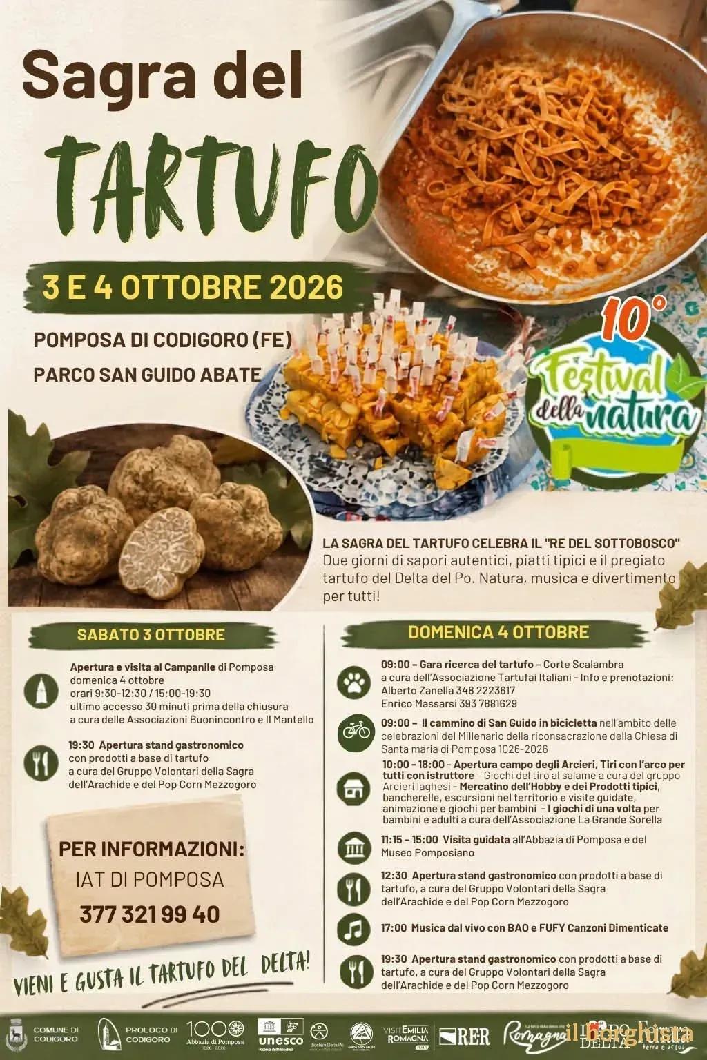 Locandina Sagra del Tartufo 2026 a Codigoro (Ferrara)