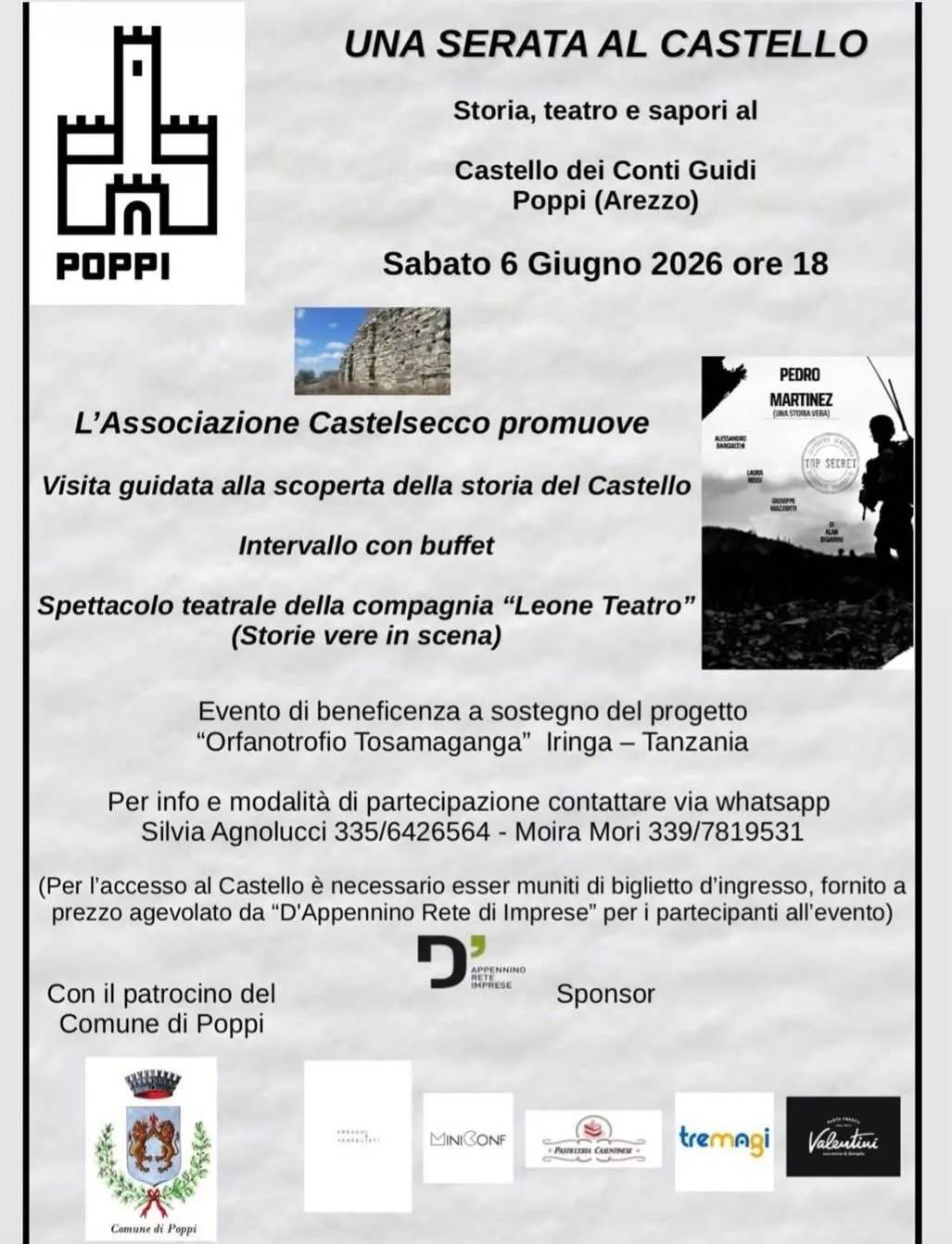 Locandina Una Serata al Castello 2026 a Poppi (Arezzo)