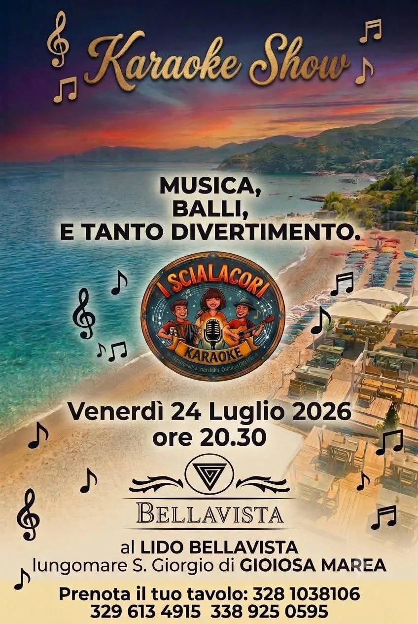 Locandina Karaoke Show 2026 a Gioiosa Marea (Messina)