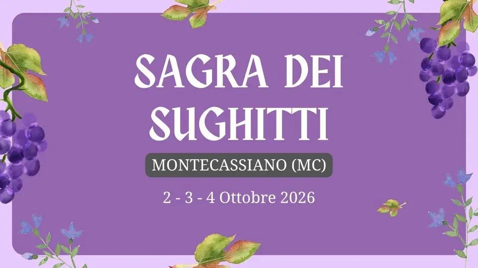 Locandina Sagra dei Sughitti 2026 a Montecassiano (Macerata)