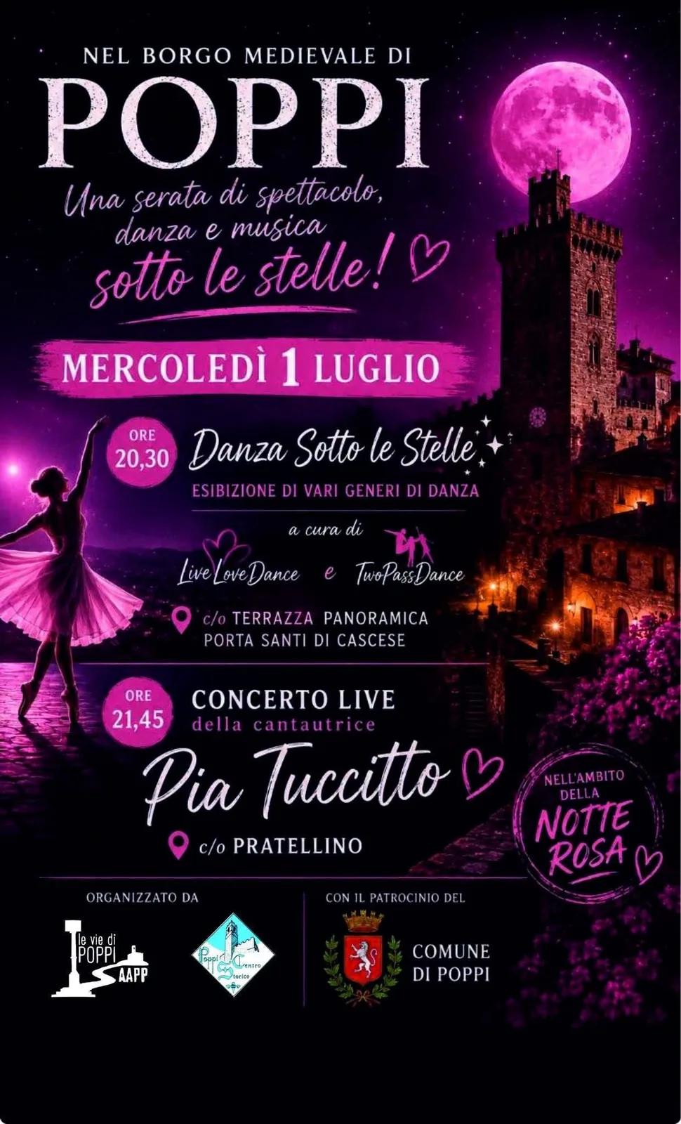 Locandina Serata di Spettacolo, Danza e Musica a Poppi 2026 a Poppi (Arezzo)