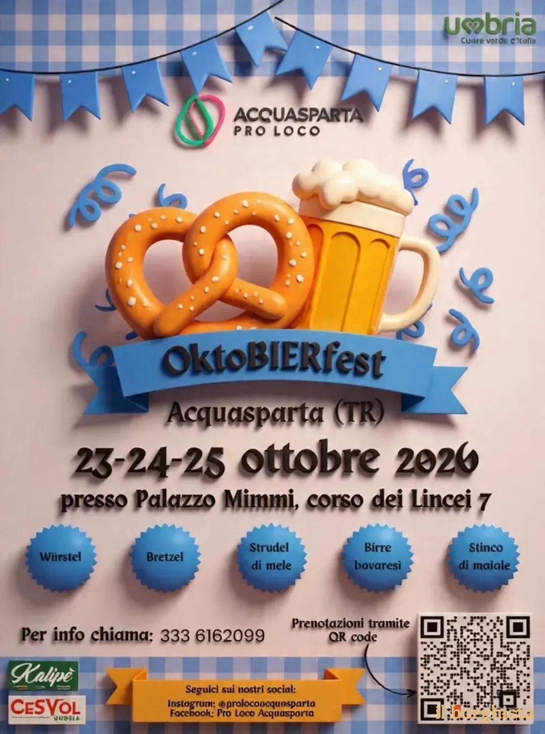 Locandina Oktoberfest Acquasparta 2026 a Acquasparta (Terni)