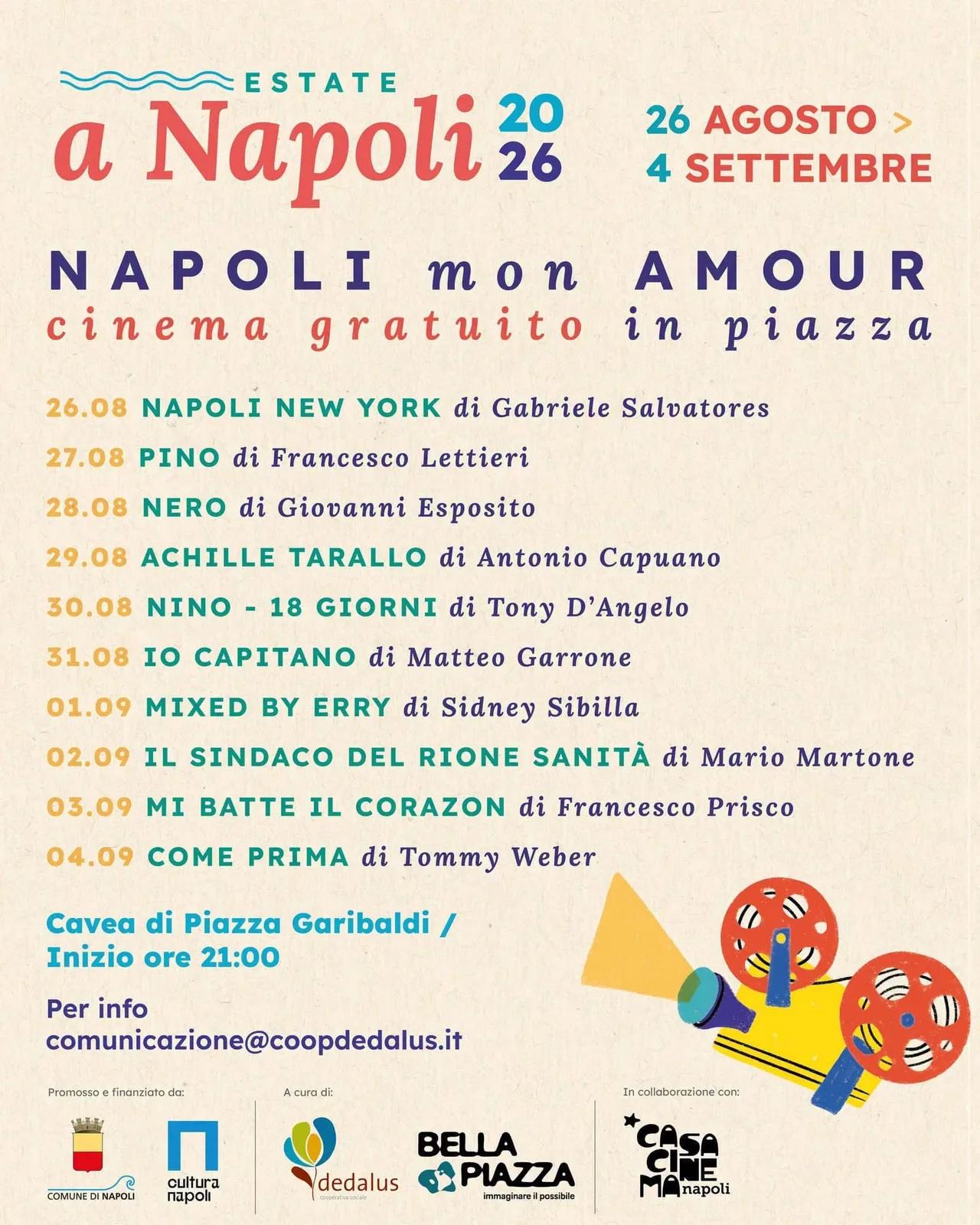Locandina Napoli mon Amour — Cinema gratuito in piazza 2026 a Napoli (Napoli)